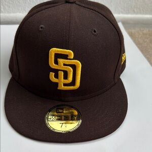 New Era Brown and Yellow PADRES Baseball 59FIFTY Fitted Hat